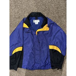 Columbia Lightweight Ski Jacket Bugaboo Outer Shell Blue‎ & YL Nylon Sz W Medium